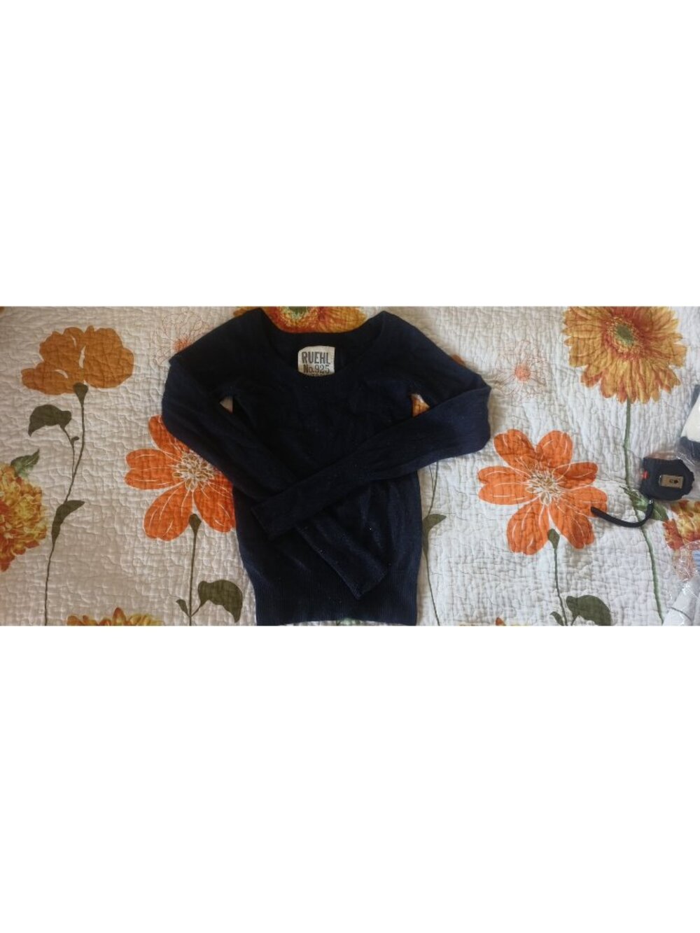 Ruehl No.925 Wool Cashmere Sweater Navy XS